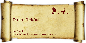 Muth Arkád névjegykártya